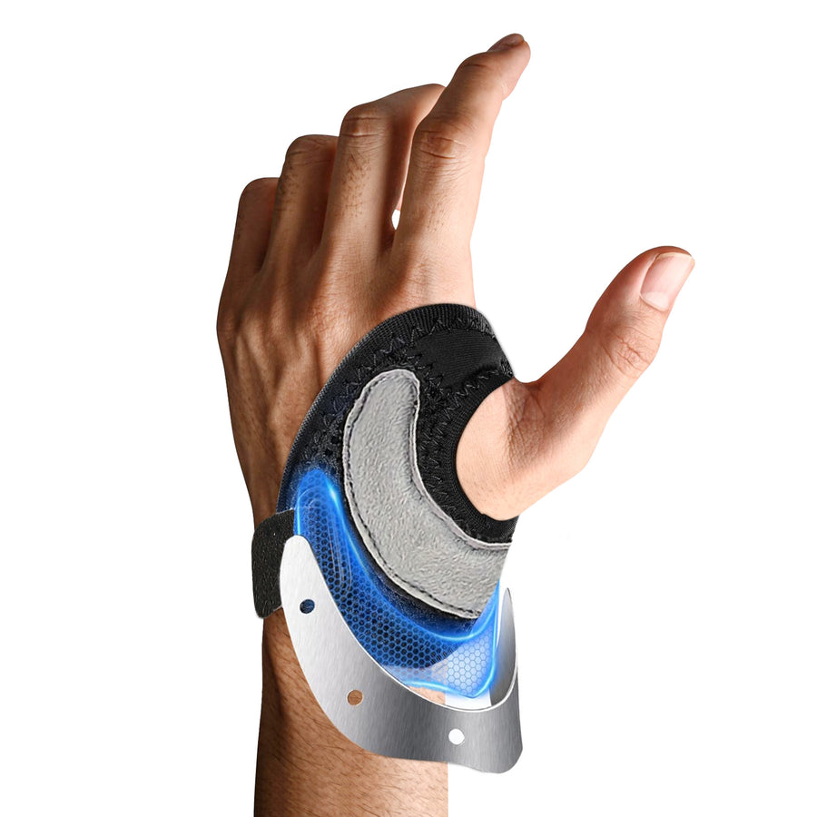 Coque rigide pour la base du pouce, métal à mémoire de forme